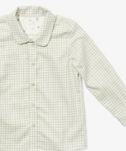 Oso & Me Jefferson Shirt, Green Tattersall For Kids