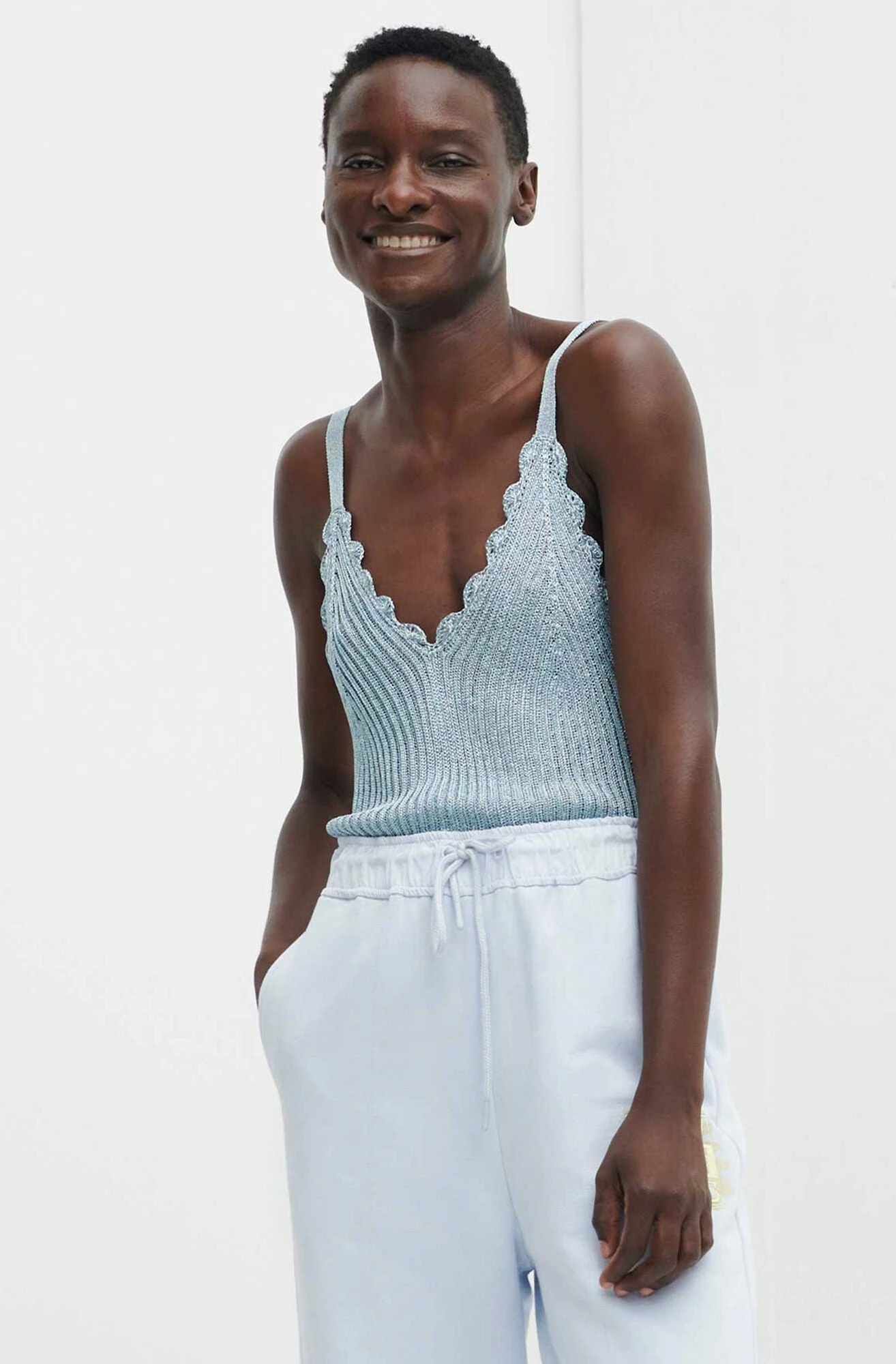 Ganni Sleeveless Knit Top, Heather 2 Ganni Sleeveless Knit Top, Heather