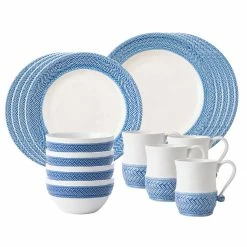 Juliska Le Panier White/Delft 16 Pc Set