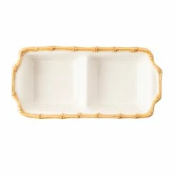Juliska Bamboo Two Section Server Serving Pieces