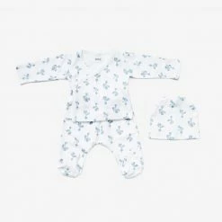 Lewis For Kids Newborn Kimono Set - Mini Radish | Bay Blue