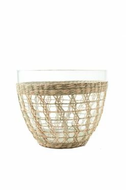 Only On The Avenue Seagrass Cage Salad Bowl, Medium Live