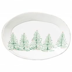 Vietri Live Fir Tree Oval Platter
