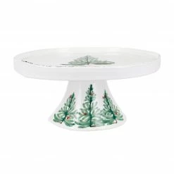 Vietri Lastra Holiday Cake Stand Serving Pieces