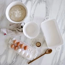 Vietri Lastra White Rectangular Baker Live