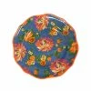 Loretta Caponi Live Dessert Plate, Denim Carnation