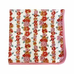 Loretta Caponi Garland On Cream Napkin