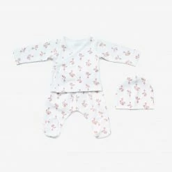 Lewis Newborn Kimono Set - Mini Radish | Mauve