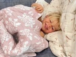 Lewis Quilted Baby Blanket - Parsnip | Mauve