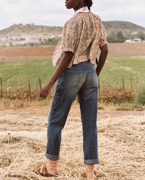 The Great Wear The Garland Top, Oat Wild Brush Floral 4 The Great Wear The Garland Top, Oat Wild Brush Floral