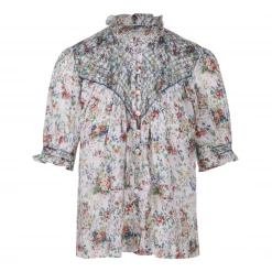 Loretta Caponi Milvia Top, Vintage Flowers