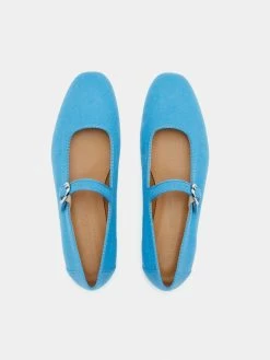 Le Monde Béryl Mary Jane In Sky Blue Wool