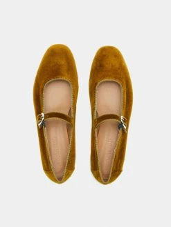 Le Monde Béryl Mary Jane In Tobacco Velvet