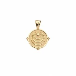 Jane Win JW Letter Coin Pendant Wear