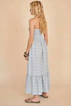 Hunter Bell Lindley Dress, Pale Green Check Wear