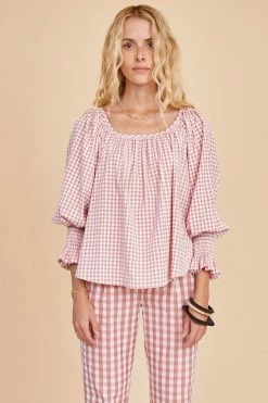 Hunter Bell Lucia Blouse, Rosette Check Wear
