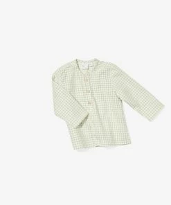 Oso & Me For Kids Lupo Baby Shirt, Green Tattersall