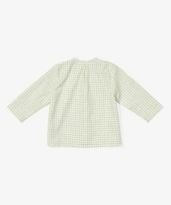 Oso & Me For Kids Lupo Baby Shirt, Green Tattersall
