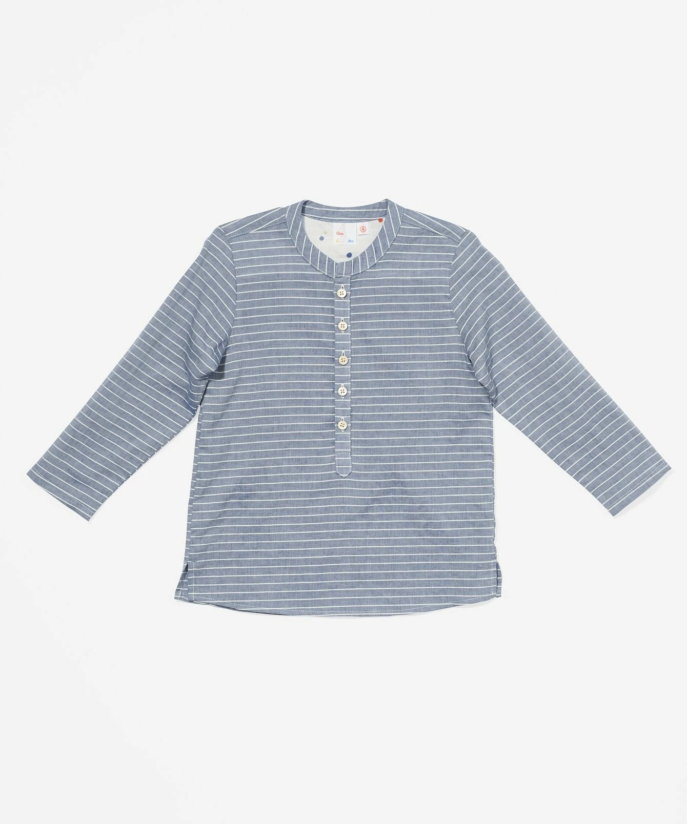 Oso & Me Lupo Shirt, Chambray Stripe For Kids 3 Oso & Me Lupo Shirt, Chambray Stripe For Kids