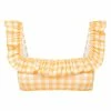 EPHEMERA Wear Flounce Bra Swim Top, Marigold Gingham