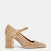 Le Monde Béryl Mary Jane Pumps In Beige Velvet