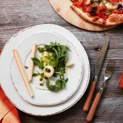 Vietri Melamine Lastra White Salad Plate Live