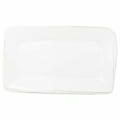 Vietri Melamine Lastra White Rectangular Platter