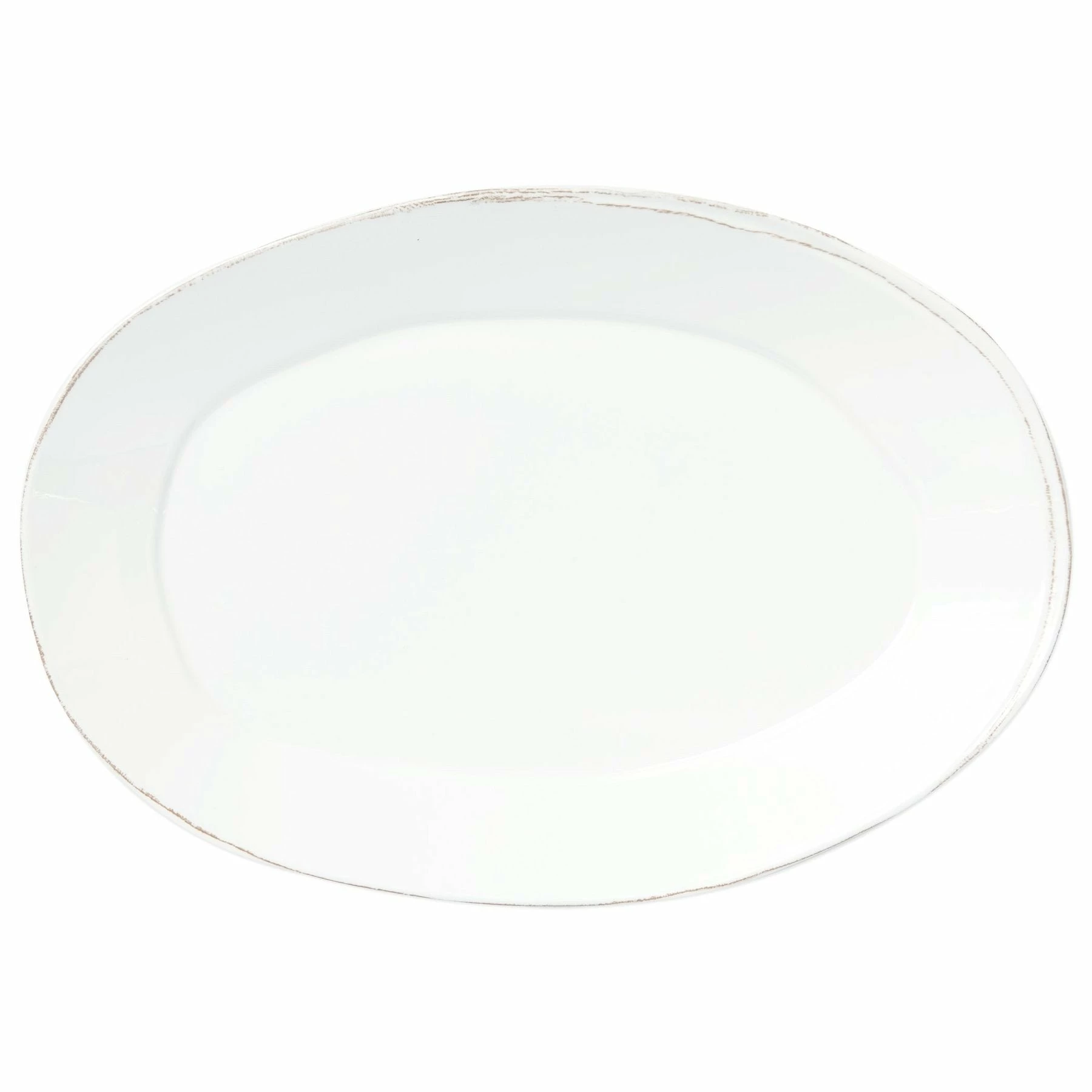 Vietri Melamine Lastra White Oval Platter 1 Vietri Melamine Lastra White Oval Platter
