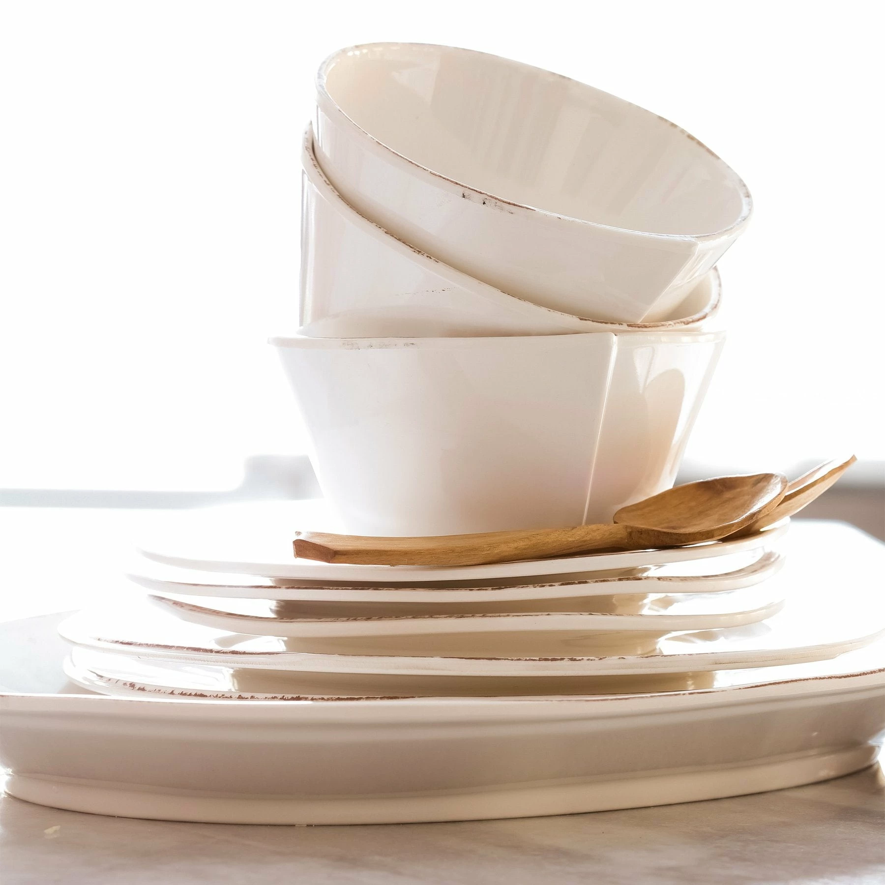 Vietri Melamine Lastra White Oval Platter 2 Vietri Melamine Lastra White Oval Platter