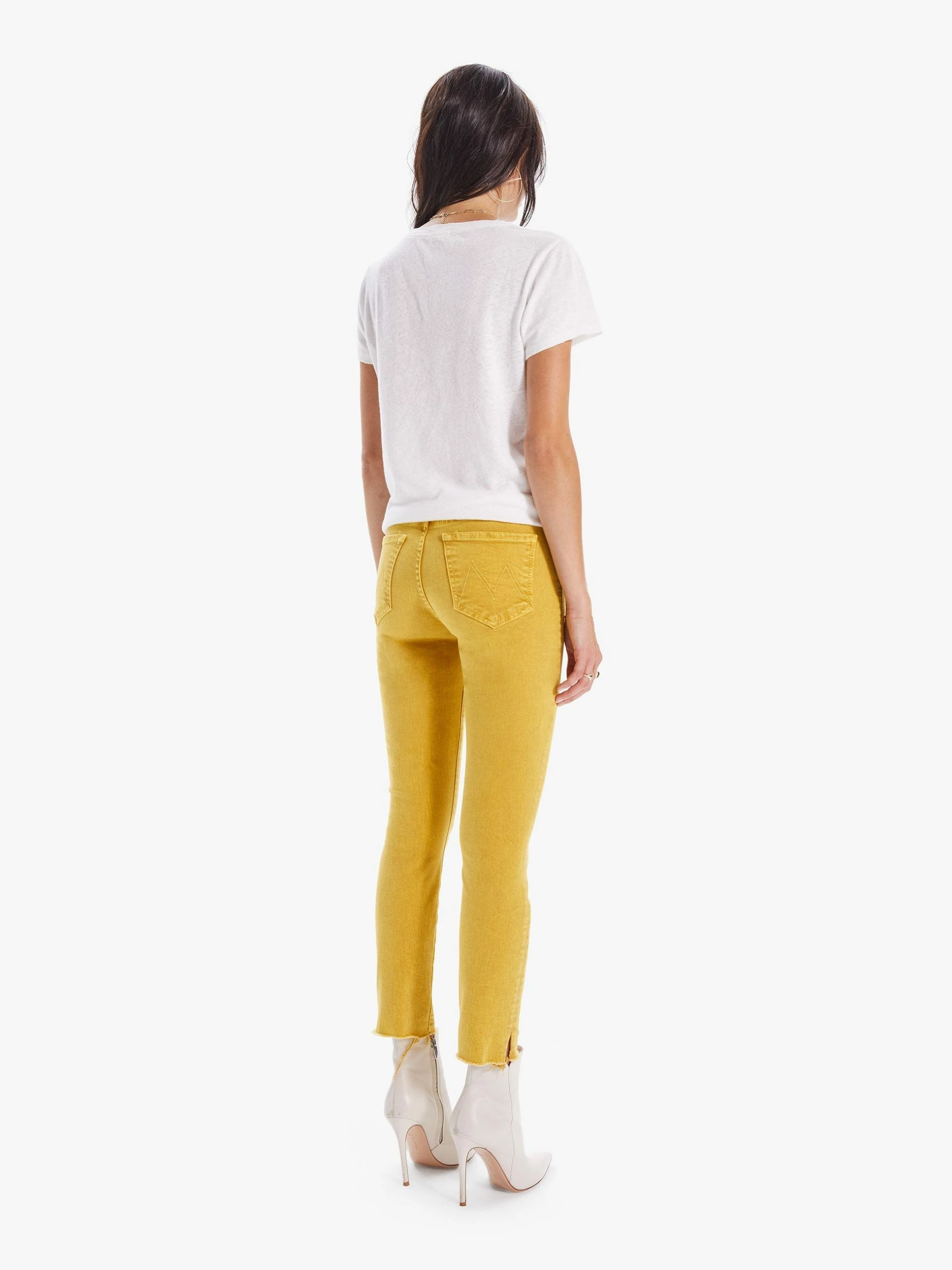 MOTHER The Looker Ankle Snippet, Mineral Yellow Wear 4 MOTHER The Looker Ankle Snippet, Mineral Yellow Wear