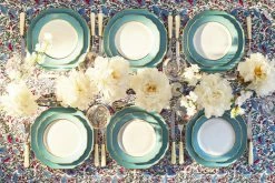Maison Margaux Live Vienna Teal Dessert Plate