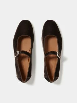 Le Monde Béryl Wear Mary Jane In Mole Grey Velvet