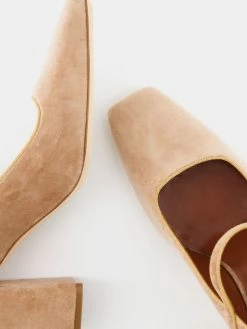 Le Monde Béryl Mary Jane Pumps In Beige Velvet 6 Le Monde Béryl Mary Jane Pumps In Beige Velvet