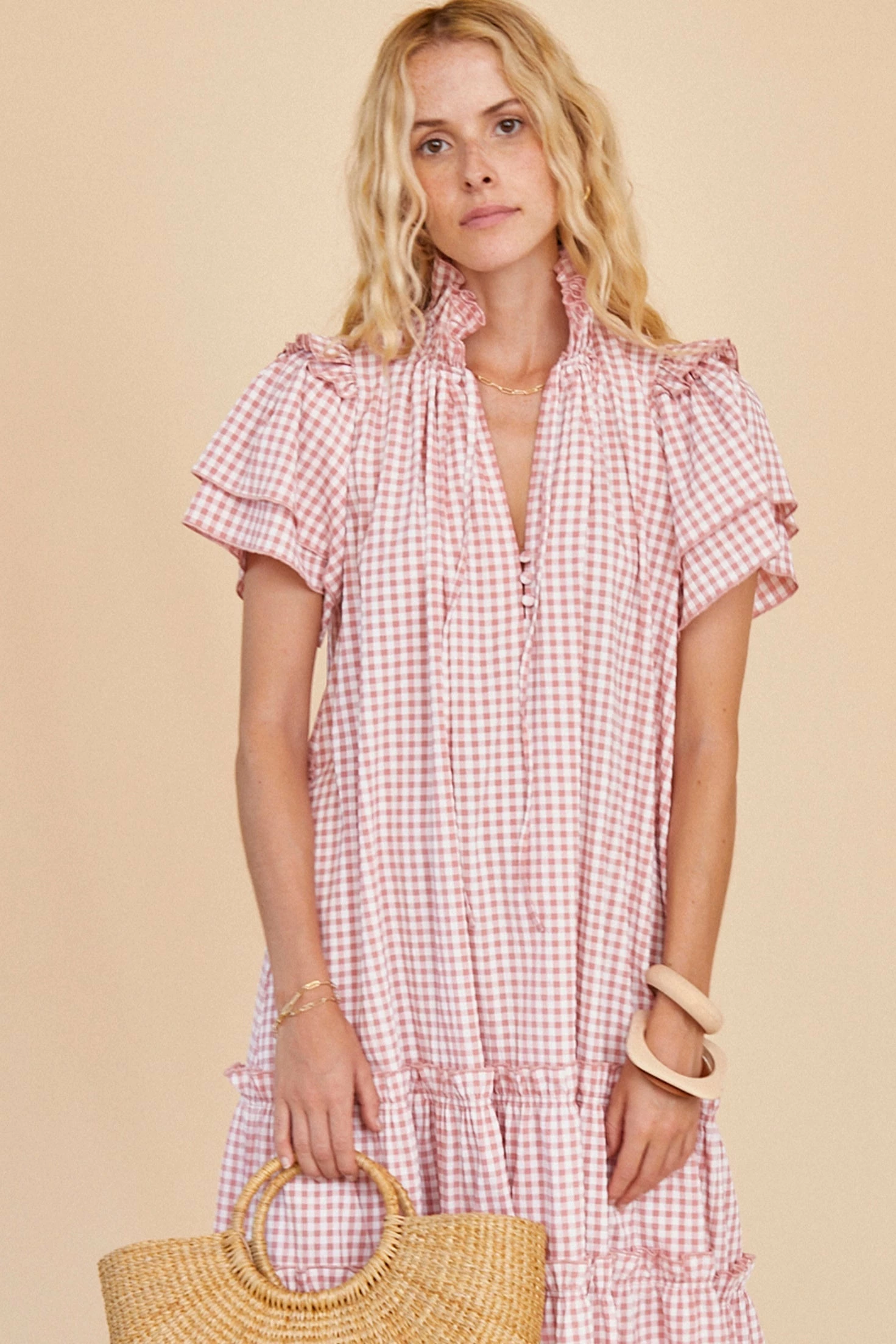 Hunter Bell Wear Matthews Dress, Rosette Check 5 Hunter Bell Wear Matthews Dress, Rosette Check