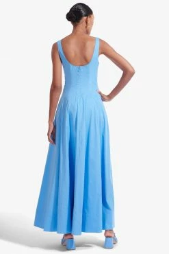 Staud Wells Maxi Dress, Azure Wear