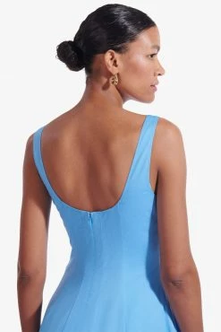 Staud Wells Maxi Dress, Azure Wear