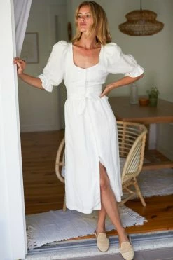 Emerson Fry Meadow Dress, Salt Linen
