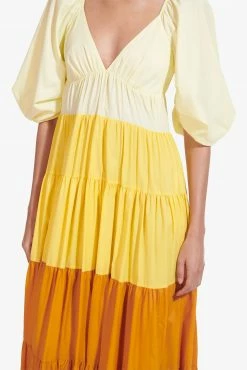 Staud Wear Meadow Dress, Sun Bleached X Wallflower X Honey 13 Staud Wear Meadow Dress, Sun Bleached X Wallflower X Honey