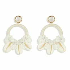 Mignonne Gavigan Cowrie Earrings, White