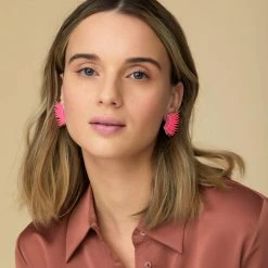 Mignonne Gavigan Mini Madeline Earrings, Neon Pink Wear