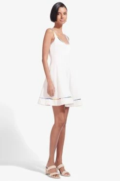 Staud Wear Mini Wells Dress, White Rainbow