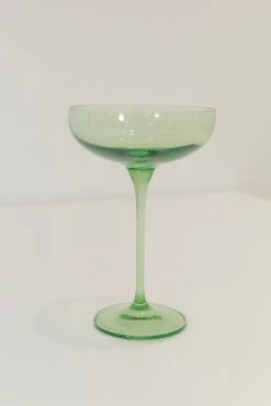 Estelle Colored Glass Champagne Coupe (Set Of 2), Mint Green 6 Estelle Colored Glass Champagne Coupe (Set Of 2), Mint Green
