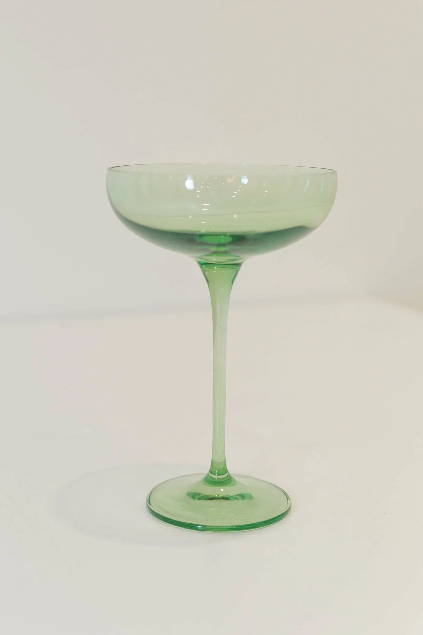 Estelle Colored Glass Champagne Coupe (Set Of 2), Mint Green 3 Estelle Colored Glass Champagne Coupe (Set Of 2), Mint Green