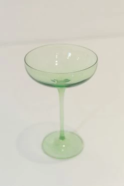 Estelle Colored Glass Champagne Coupe (Set Of 2), Mint Green 7 Estelle Colored Glass Champagne Coupe (Set Of 2), Mint Green
