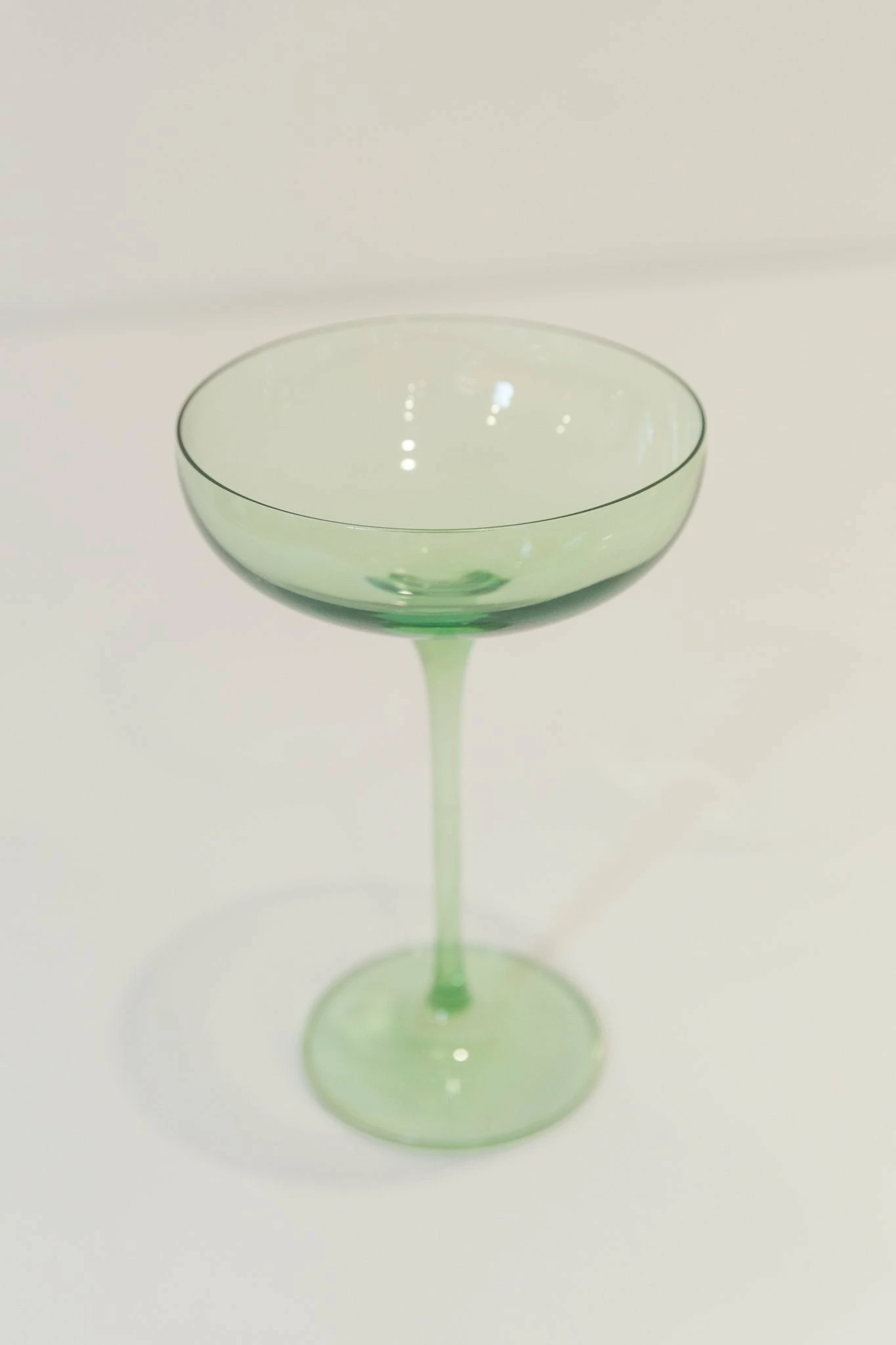 Estelle Colored Glass Champagne Coupe (Set Of 2), Mint Green 4 Estelle Colored Glass Champagne Coupe (Set Of 2), Mint Green