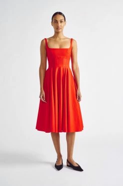 Emilia Wickstead Monetta Dress, Poppy Red