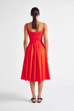 Emilia Wickstead Monetta Dress, Poppy Red