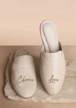 ALEPEL Monogram Beige Mule Wear