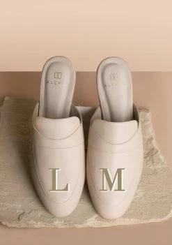 ALEPEL Monogram Beige Mule Wear