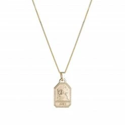 Ariel Gordon Jewelry Zodiac Dog Tag Necklace FINE JEWELRY